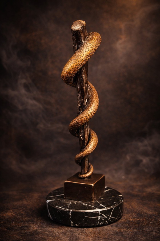 Image 1 of Bronzen Asclepius