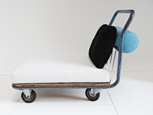 LAZY WORK ligstoel, platformwagen, multifunctioneel, uniek exemplaar