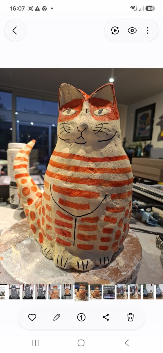 Gestreifte Katze – mimi, Dekorative Objekte, Papier, Andere (photo 3 of 6)