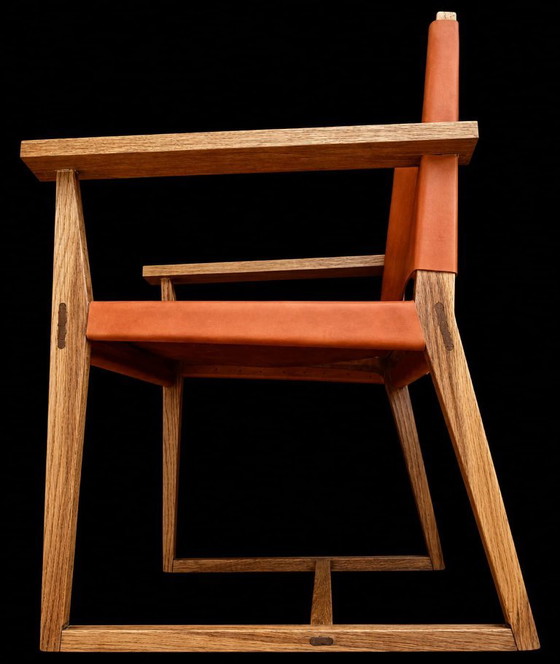 Restored vintage leather chair – solid wood frame, original design – Armchairs (photo 3 of 8)