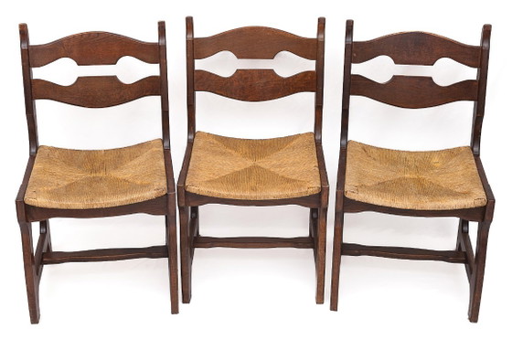Set of 6 chairs by Guillerme and Chambron – Guillerme et Chambron, Dining chairs, Wood (photo 3 of 8)