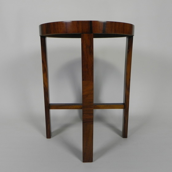 Image 1 of Carrot Walnut Art Deco Side Table, 1930s