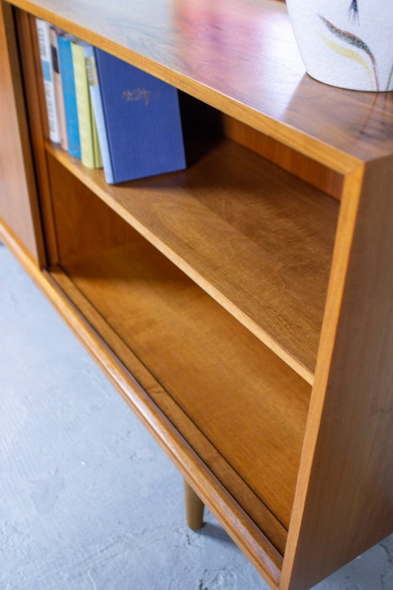 Image 1 of Vintage sideboard chest of drawers shelf teak nut mid century 60s