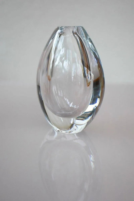 Image 1 of Crystal Lucid Drop Glass Vases by Sven Palmqvist for Orrefors, Sweden, 1950s, set of 3