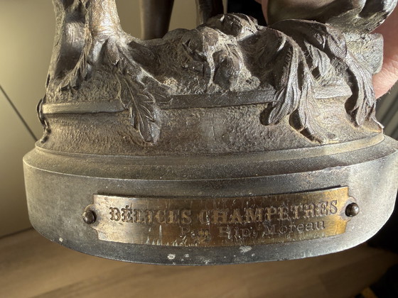 Image 1 of Zamac sculpture by the French sculptor Hyppolyte François Moreau.