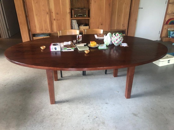 Image 1 of Solid wooden oval table, made in the Netherlands, pick up: Assen