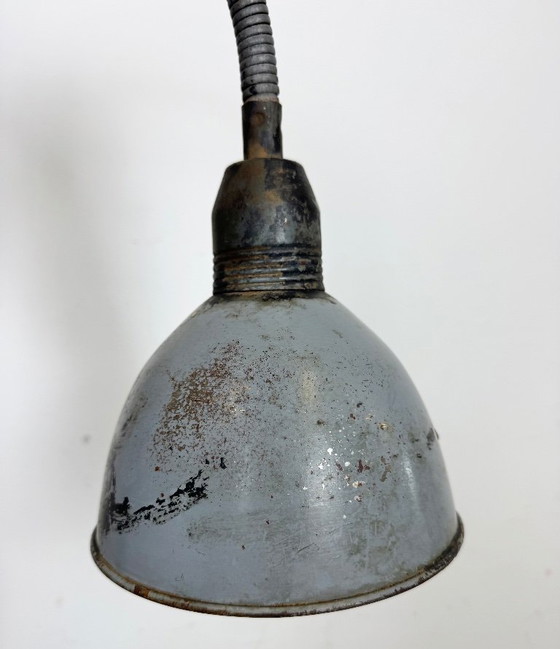 Image 1 of Lampada da parete industriale grigia a forbice di Elektroinstala, anni '60