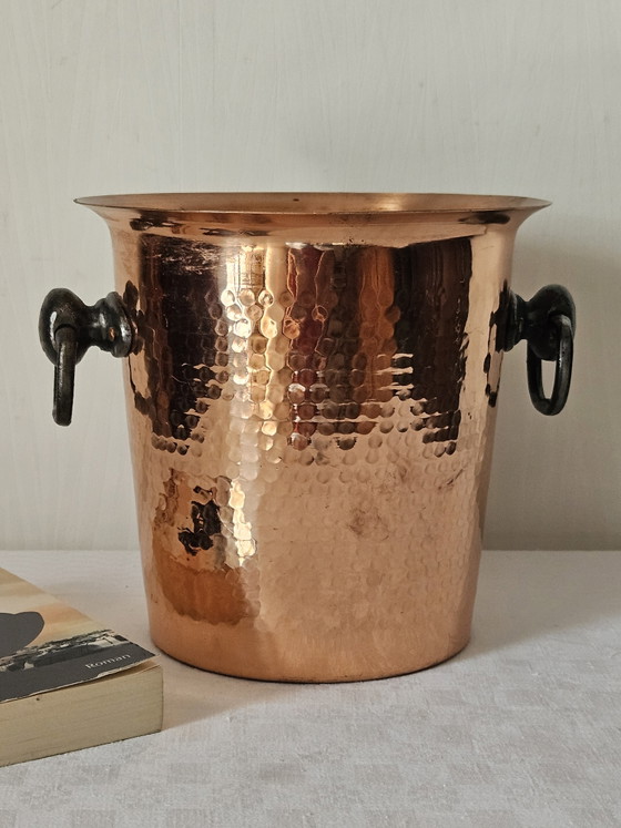 Seau à glaçons en cuivre martelé main vintage – Accessoires de table, Metal, Copper (photo 7 of 9)