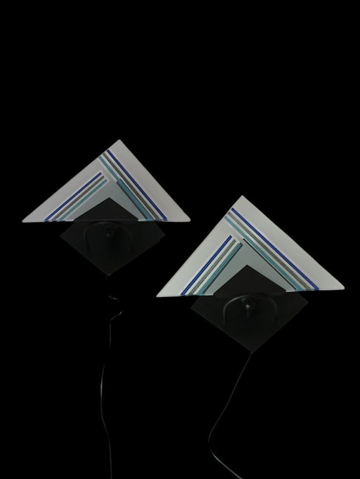 Italian wall lamps - Memphis Milano style - 1980s