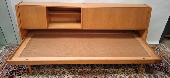 Vintage Mid-Century Daybed of Slaapbank met een geïntegreerd opbergbord – Wood (photo 3 of 10)