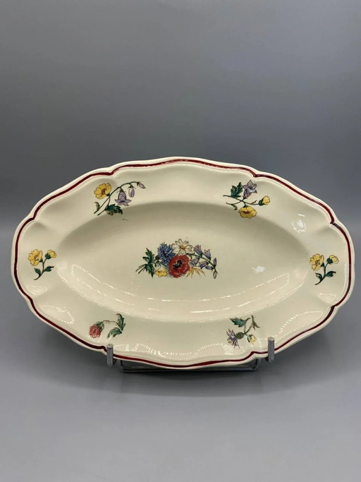 Piatto ovale vintage per salse – Agreste Decor – Sarreguemines Francia – anni '50-'70 – decoratieve objecten