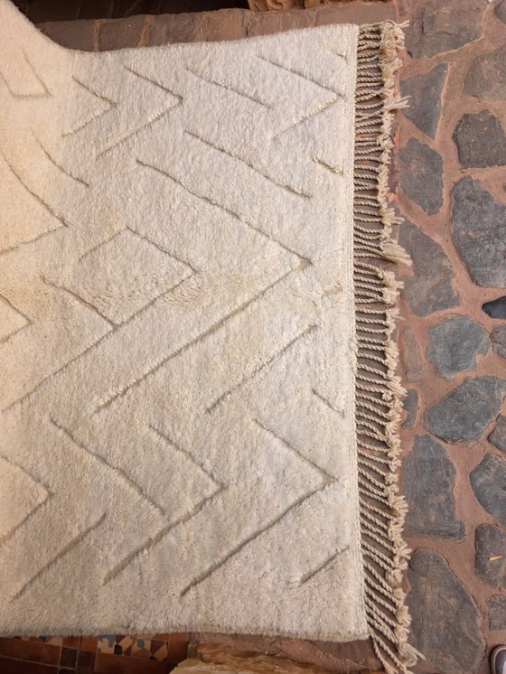 Image 1 of Crème op crème Beni Ourain-kleed 260 x 175 cm