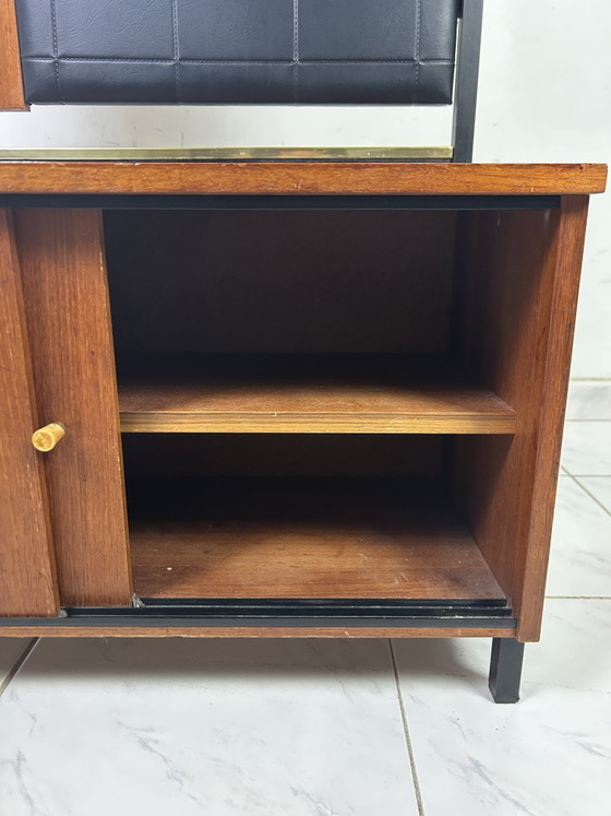 Image 1 of Vintage mid century modern hal kapstok met spiegel