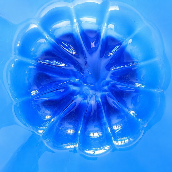 Image 1 of Centre de table vintage de Murano – Verre bleu cobalt soufflé à la bouche, années 1950