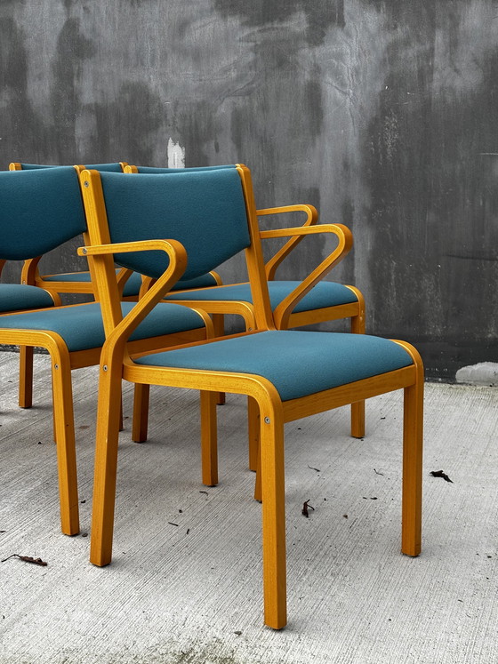 Image 1 of Kinnepards — Fauteuils scandinaves, fin du milieu du XXe siècle (Ensemble de 6)