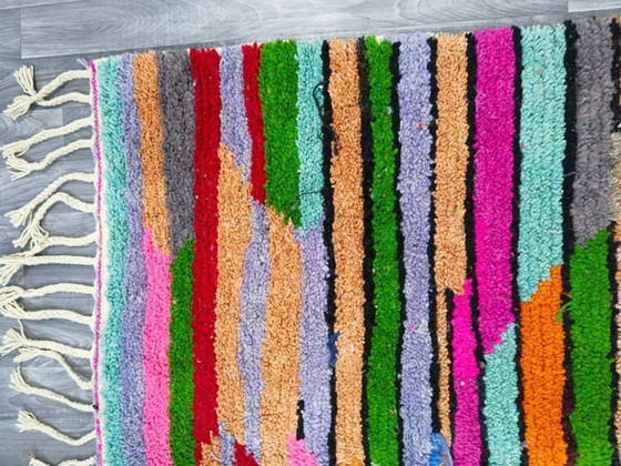 Image 1 of Mehrfarbige Berber-Tapis aus Leinen, 300 cm x 150 cm