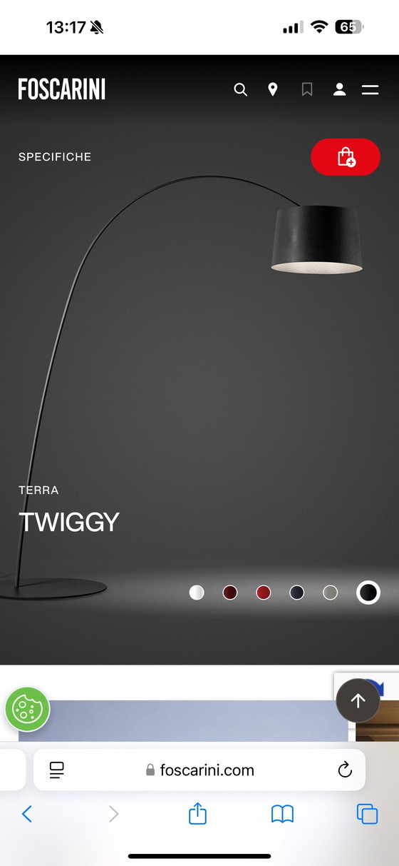 Image 1 of Foscarini Twiggy Arc Lamp Black