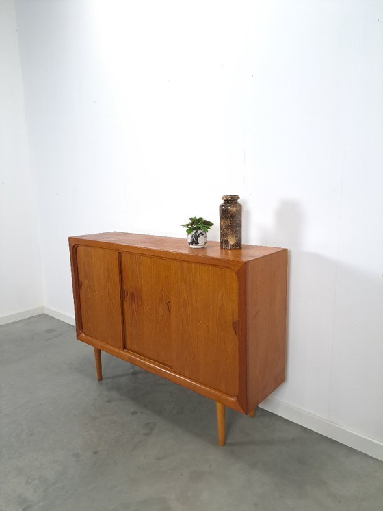 Image 1 of Mid Century Deens teak hoog dressoir