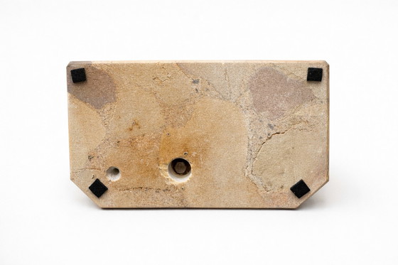 Image 1 of Skulptur eines fliegenden Vogels im Art-déco-Stil – Bronzemetall und Brekzienmarmor – ca. 1930–1950