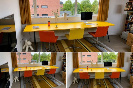 Heupyramidentabelle - Rietveld – HAY, Esstische, polished steel, Wood (photo 2 of 5)