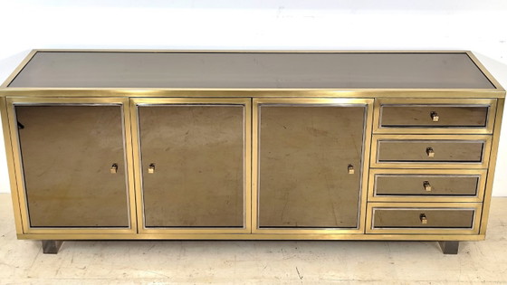 Rare 1970s Michel Pigneres Sideboard / Credenza – France – L'Angolo Metallarte Roma, Brass (photo 11 of 12)
