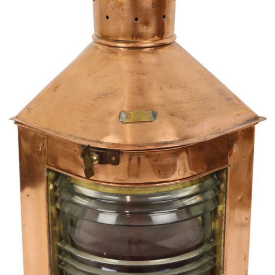 Image 1 of Large Vintage Ship's Lamp