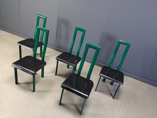 Italiaanse model Regia eetkamerstoelen van Antonello Mosca voor Ycami, jaren 80, set van 5