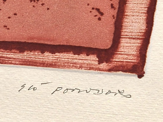 Image 1 of Giò POMODORO (Signic Abstraction). "Sun" - Etching/Aquatint. Rare Artist's Proof (PA)