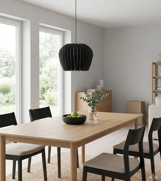 Image 1 of Designer Lamp - BLACK Bloom - Pendant Lamp - Eco-based Material