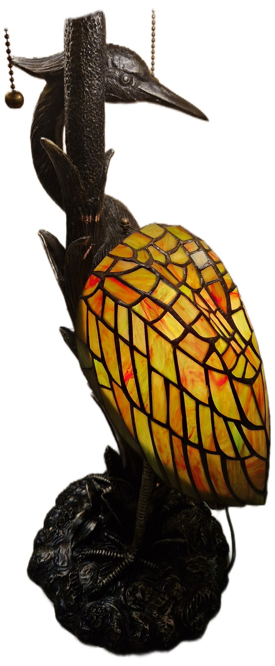 Image 1 of Wunderschöne große Tischlampe im Tiffany-Stil 75x45
