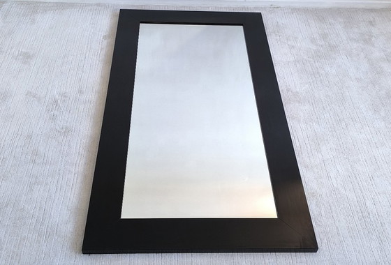 Image 1 of Barbara Barry – Grand miroir design noir laqué, élégant et intemporel 