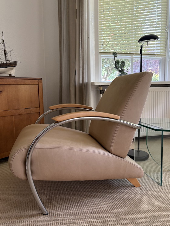 Fauteuil Lotus 5470 | Jan Des Bouvrie | Cuir souple beige – Gelderland, Leather (photo 2 of 8)
