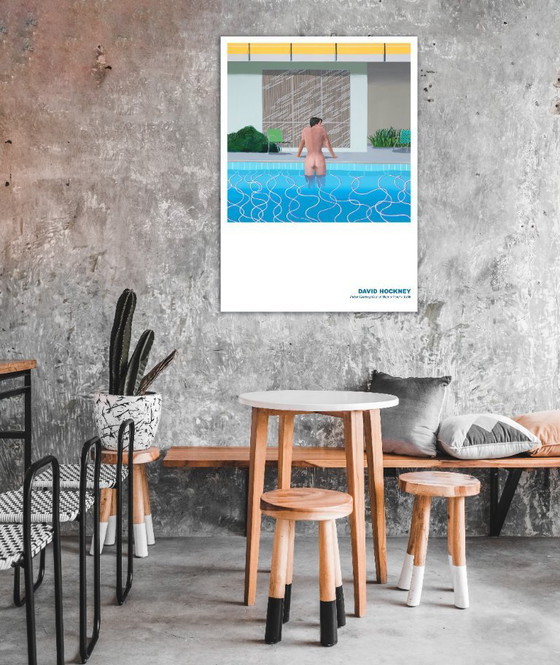 Image 1 of Peter in Nicks zwembad - D. Hockney - poster 70 × 100 cm