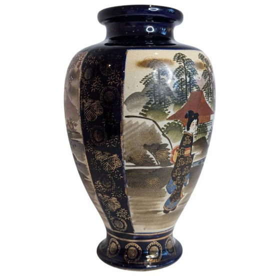 Image 1 of Antique Japanese Satsuma Set – Geisha Decoration (3-piece)