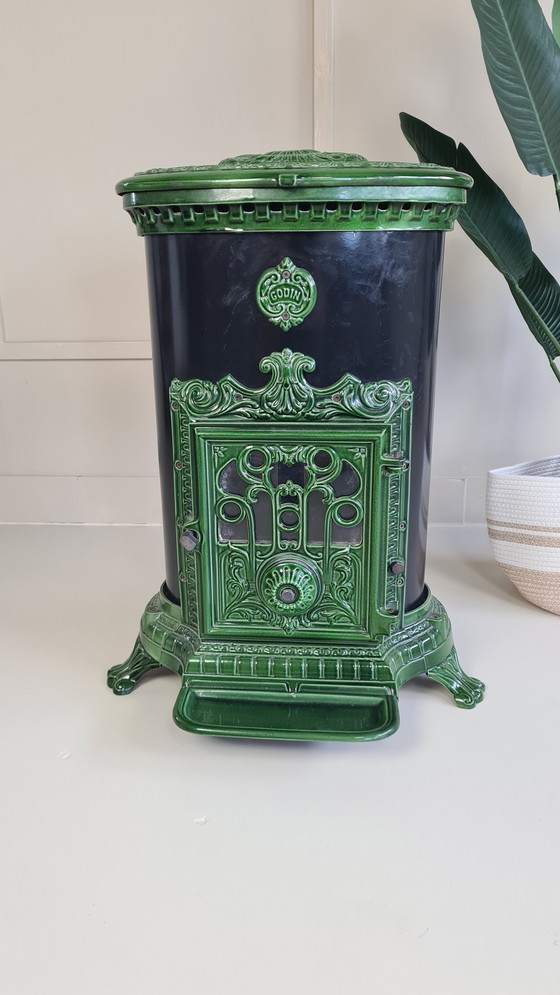 Image 1 of 1 x smeedijzeren godin gaskachel