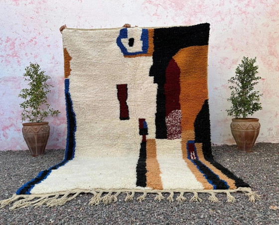 Tapis berbère fait main, laine naturelle, 3x2 m. – Wool (photo 2 of 10)