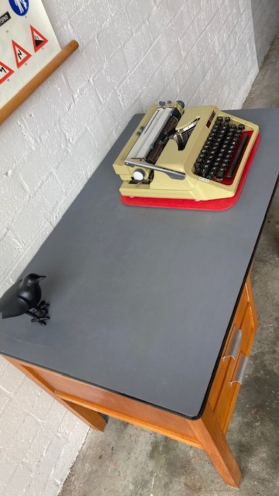 Image 1 of Retro vintage mid-century (school) desk