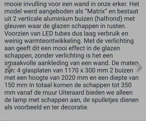 Image 1 of Modern display cabinet with LED and glass shelves, Matrix