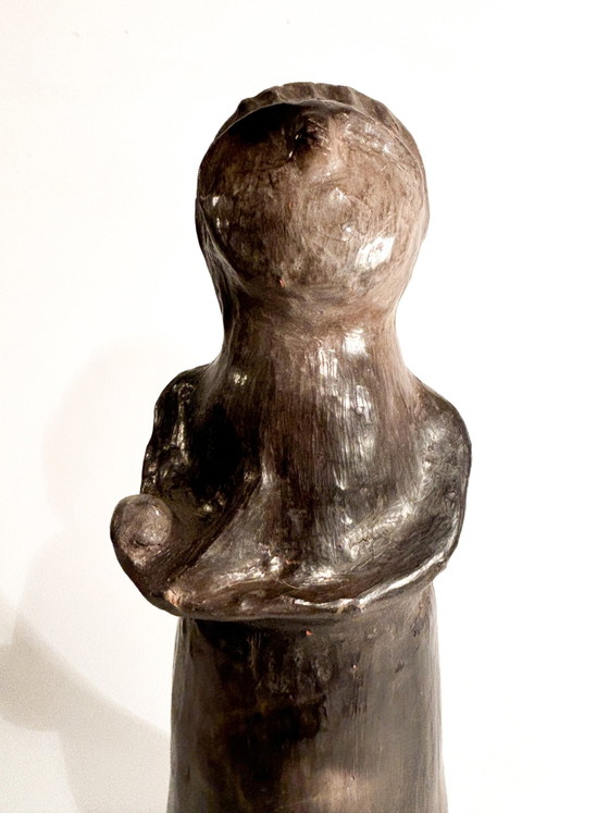 1950s Italian Artist Maternity Ceramic Sculpture (photo 8 of 10)