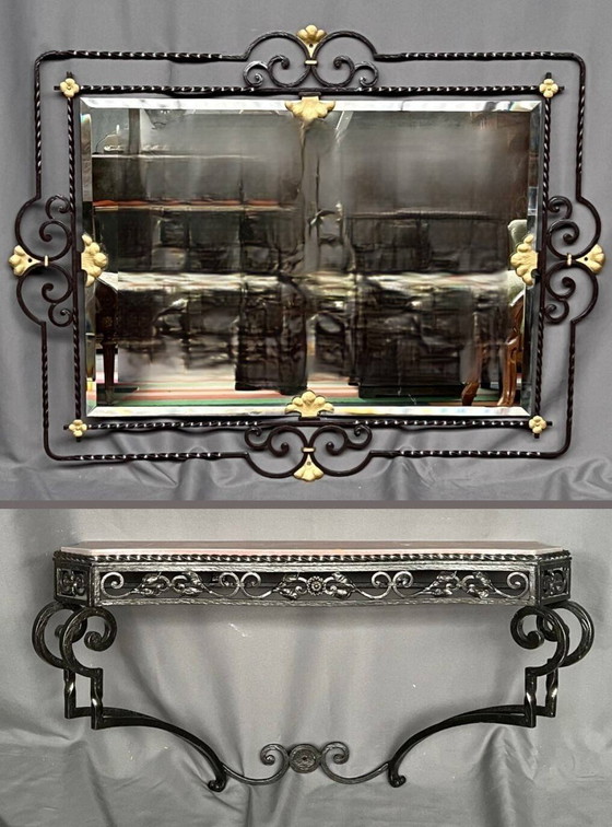 Espejo con consola de estilo Art Déco. – Wood, Iron, Art Deco (photo 8 of 8)