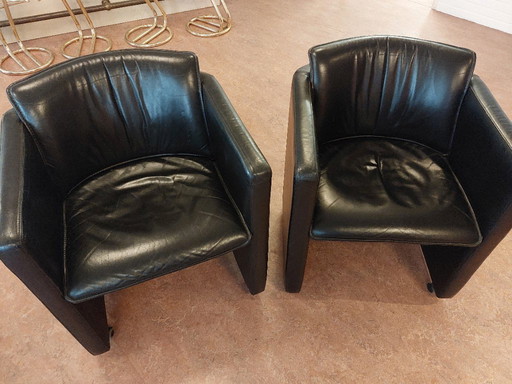 2 sillas Leolux negras