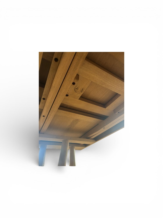 Image 1 of Uitschuifbare eiken tafel van Guillerme & Chambron, uitgegeven door Votre Maison
