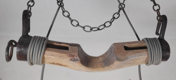 Ox-Yoke-Lamp Upcycled - Lampe à Joug de Bœuf – Plafonniers, Iron, Wood (photo 5 of 5)