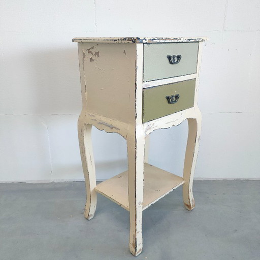 Stunning antique patinated hallway cabinet/side table with drawers