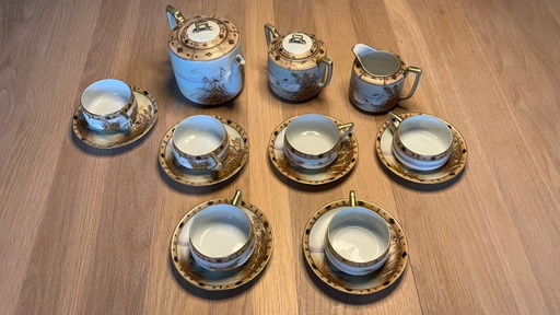 Servizio da tè giapponese in porcellana – Hand Painted Nippon - Inizio XX secolo