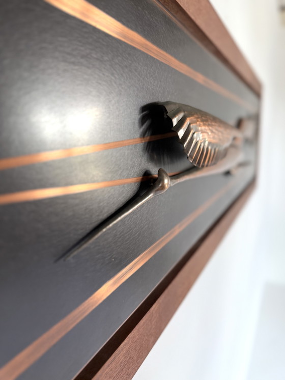 Image 1 of Pannello murale in rame fatto a mano vintage anni '70