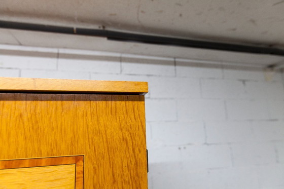 Image 1 of 1970s Scandinavian wardrobe with hanging space, shelf, mirror, 21x126cm, 2 doors