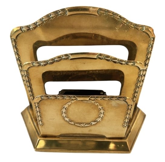 Image 1 of Portalettere antico in ottone Art Déco tedesco, anni '20