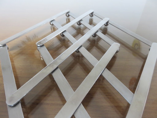 Dessous de Plat Extensible en Métal Chromé, France, 1970