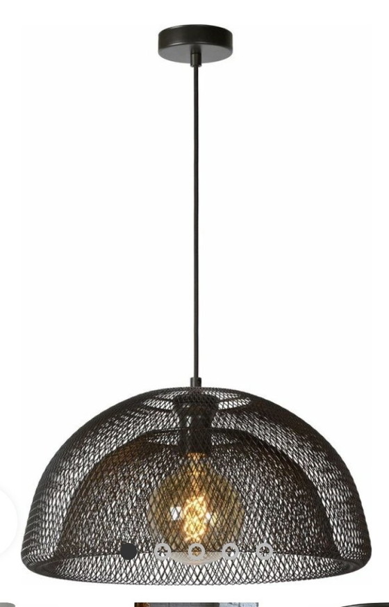Lucide mesh prachtige hanglamp zwart metaal 46 cm – Hanglampen, Metal (photo 7 of 8)